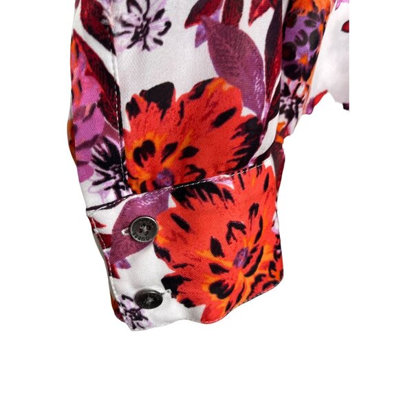 Guess Women’s Small Floral Button Down Blouse - Picture 8 of 12